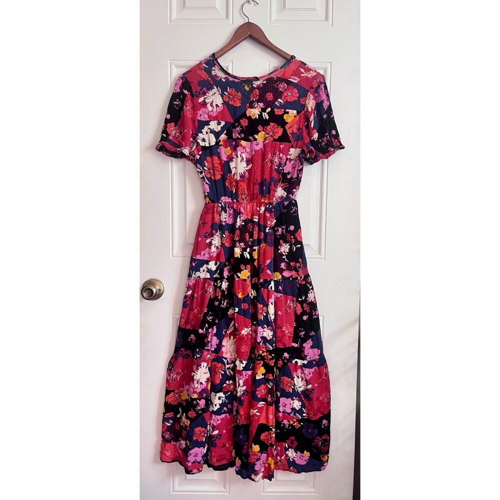 Jessica Simpson floral black/red/pink maxi dress small - Picture 2 of 4